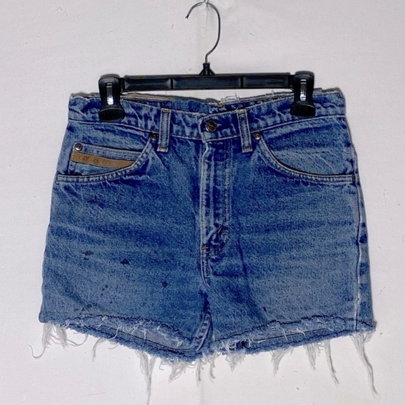 Vintage Great Western Garment Company Distressed Cut Off Jean Shorts 28 - Picture 1 of 10